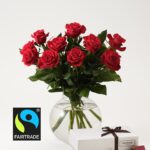 Fairtrade-rosor med chokladask